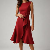 Abito Midi Portafoglio Donna – Elegante Flowy Estate Casual Party