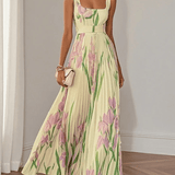 Abito Maxi Donna in Chiffon Senza Maniche – Stile Elegante e Leggero
