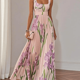 Abito Maxi Donna in Chiffon Senza Maniche – Stile Elegante e Leggero