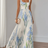 Abito Maxi Donna in Chiffon Senza Maniche – Stile Elegante e Leggero