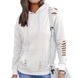 Felpa con cappuccio da donna | Maniche cut-out e tasca a marsupio