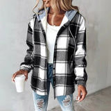 Felpa con cappuccio da donna | Cappuccio e patta con bottoni