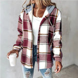 Felpa con cappuccio da donna | Cappuccio e patta con bottoni