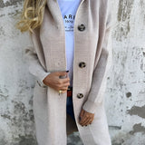 Felpa con cappuccio da donna | Modello lungo e abbottonatura a polo