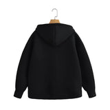 Felpa con cappuccio da donna | Taglio oversize e cerniera lampo