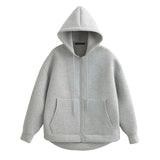 Felpa con cappuccio da donna | Taglio oversize e cerniera lampo