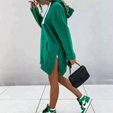 Felpa con cappuccio da donna | Taglio oversize e spacchi laterali