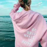 Felpa con cappuccio da donna | Stampa con slogan e taglio oversize