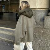 Felpa con cappuccio da donna | Cappuccio trapuntato e vestibilità oversize