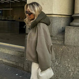 Felpa con cappuccio da donna | Cappuccio trapuntato e vestibilità oversize