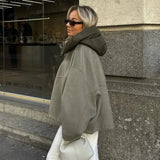 Felpa con cappuccio da donna | Cappuccio trapuntato e vestibilità oversize