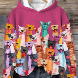 Felpa con cappuccio da donna | Motivo animale e stampa all-over