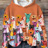 Felpa con cappuccio da donna | Motivo animale e stampa all-over