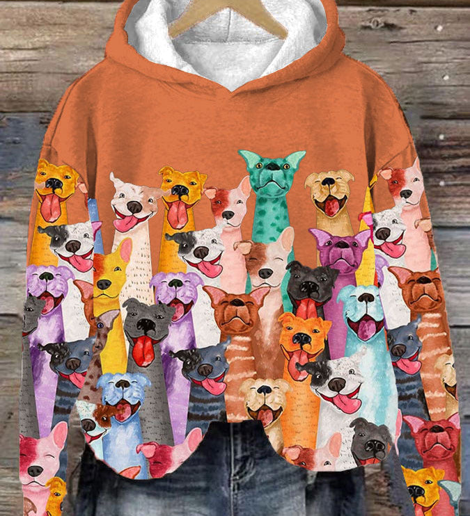 Felpa con cappuccio da donna | Motivo animale e stampa all-over