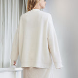 Cardigan in maglia oversize da donna – Strato morbido con bottoni frontali per l’ufficio e le giornate informali