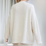 Donna - Accogliente cardigan oversize - Maglia a coste
