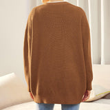 Donna - Accogliente cardigan oversize - Maglia a coste