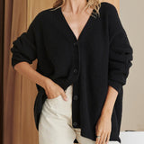 Donna - Accogliente cardigan oversize - Maglia a coste