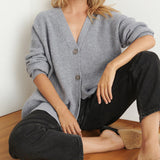 Donna - Accogliente cardigan oversize - Maglia a coste