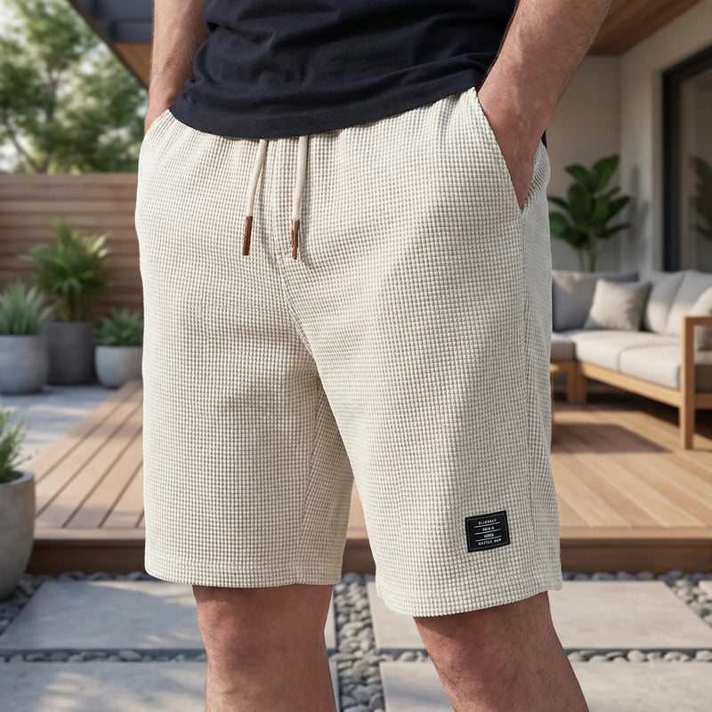 Varel | Pantaloni corti da uomo estivi comodi con vita elastica | 1+1 in omaggio