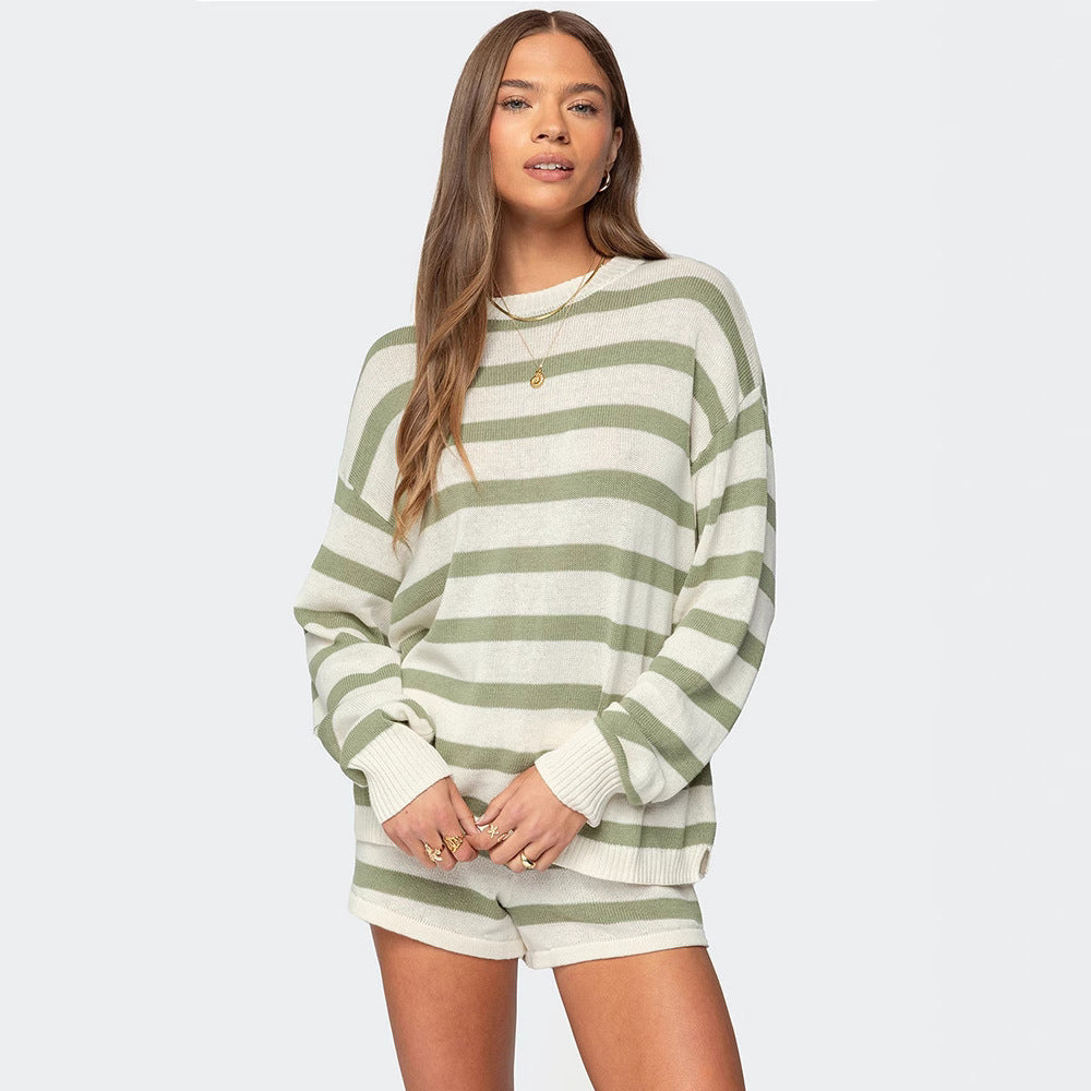 Set Oversized Donna – Casual con Pantaloni Corti e Maglione per Primavera e Estate
