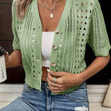 Cardigan Oversized da Donna – Con Design Openwork, Adatto per Primavera e Estate