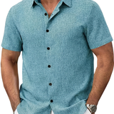Varel | Camicia leggera a maniche corte in misto lino