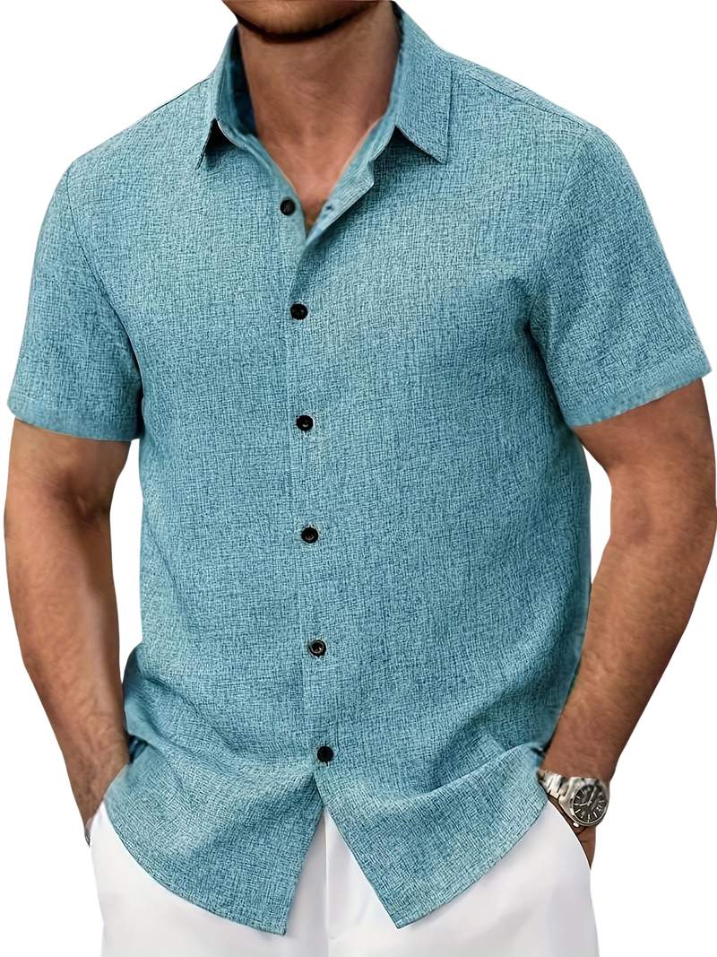 Varel | Camicia leggera a maniche corte in misto lino