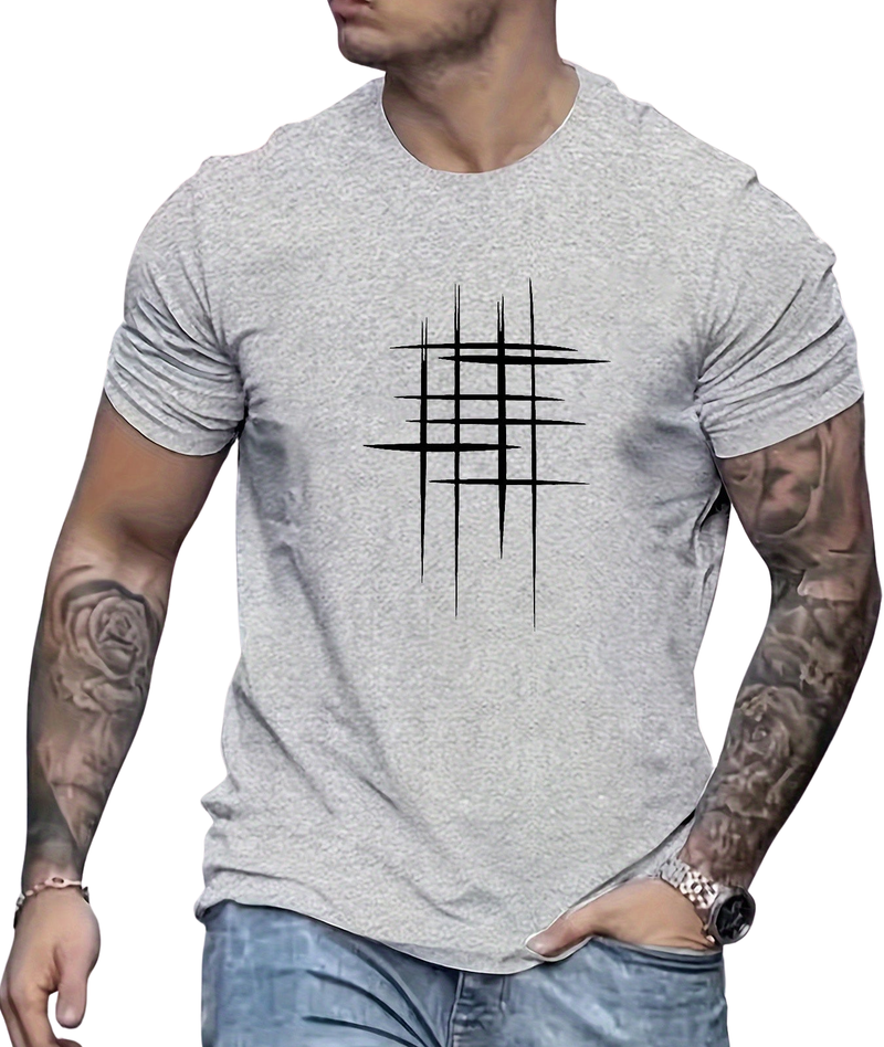 Varel | T-shirt elegante a collo rotondo con stampa grafica