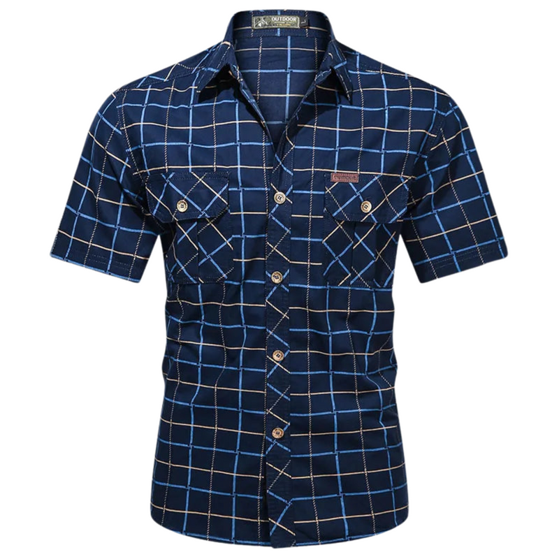 Varel | Camicia elegante a maniche corte a quadri