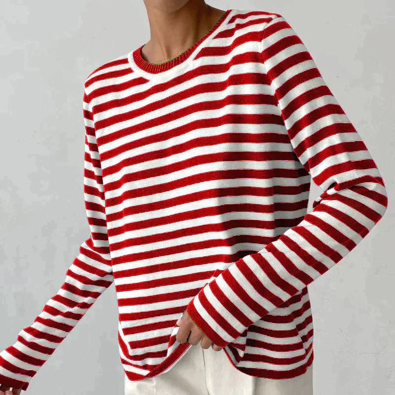 Maglione da donna dal taglio comodo con scollo rotondo – strato casual a maniche lunghe per la primavera e l’autunno