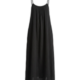 Abito lungo donna | Vestito con spalline e schiena scoperta