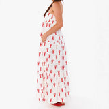 Abito Maxi Donna | Bandeau Senza Spalline & Stampa Marina Giocherellona