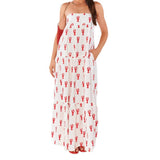Abito Maxi Donna | Bandeau Senza Spalline & Stampa Marina Giocherellona