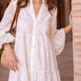 Abito lungo donna | Broderie Anglaise e stile boho romantico-femminile