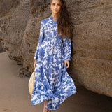 Abito lungo donna | Motivo floreale e stile boho romantico
