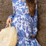 Abito lungo donna | Motivo floreale e stile boho romantico