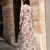 Abito lungo donna | Motivo floreale e stile boho romantico