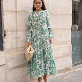 Abito lungo donna | Motivo floreale e stile boho romantico