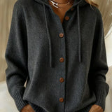 Livia™ | Cardigan con cappuccio e bottoni