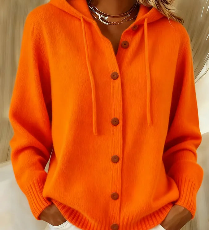 Livia™ | Cardigan con cappuccio e bottoni