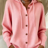 Livia™ | Cardigan con cappuccio e bottoni