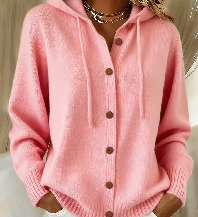 Livia™ | Cardigan con cappuccio e bottoni