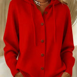 Livia™ | Cardigan con cappuccio e bottoni