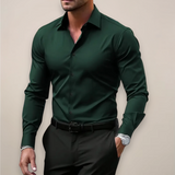 Camicia Slim Fit da Uomo – Con Bottoni, Adatta per Lavoro e Uso Quotidiano