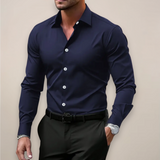 Camicia Slim Fit da Uomo – Con Bottoni, Adatta per Lavoro e Uso Quotidiano
