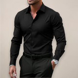 Camicia Slim Fit da Uomo – Con Bottoni, Adatta per Lavoro e Uso Quotidiano