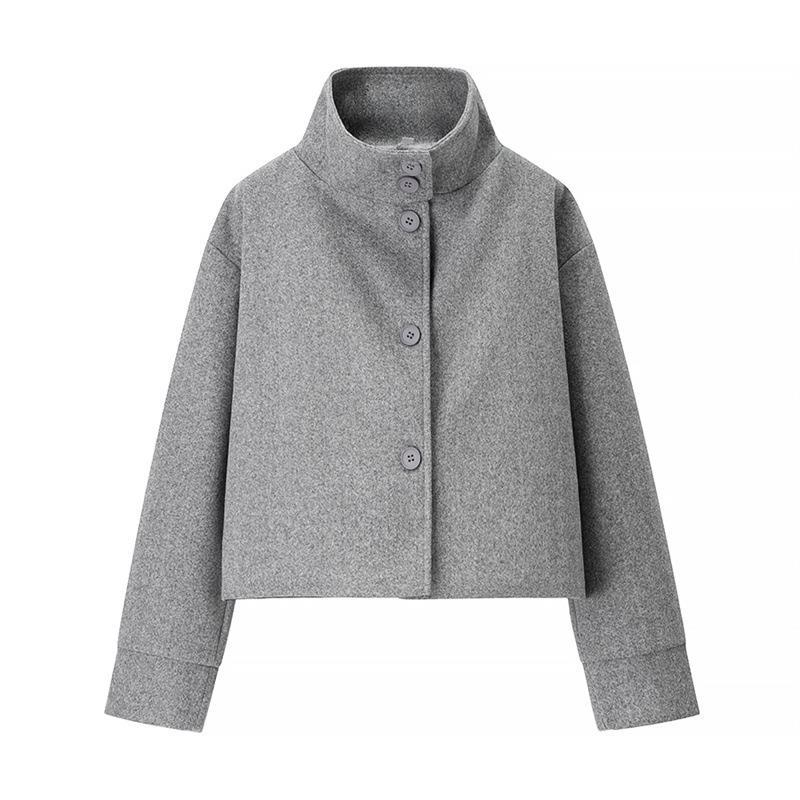Donna - Giacca cropped alla moda - Design a collo alto
