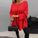 Donna - Poncho in maglia - Maniche morbide