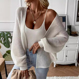 Donna - Cardigan moderno a nido d'ape - Vestibilità casual